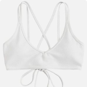 Two piece ribbed bathing suit